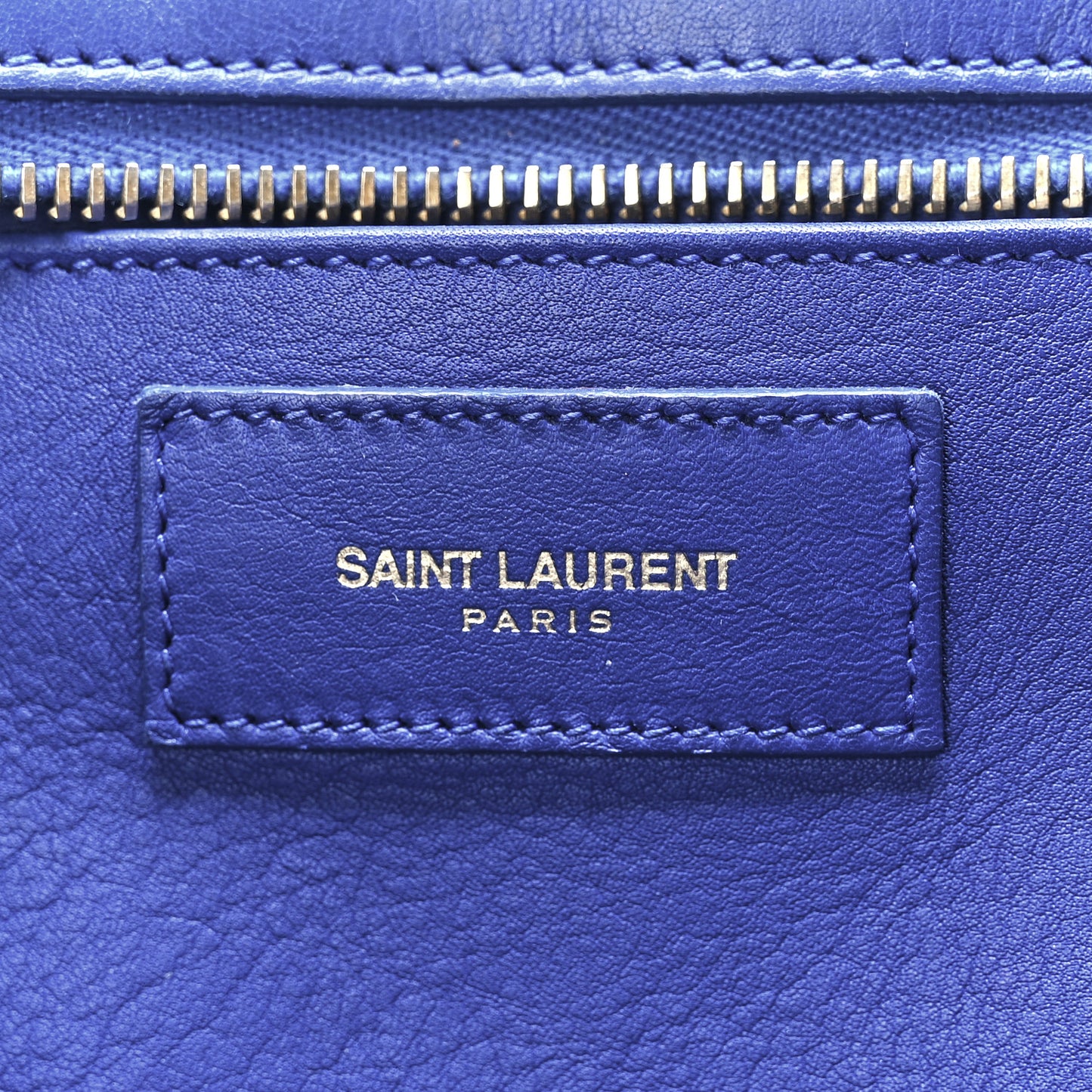 Calfskin Small Classic Y Cabas Royal Blue