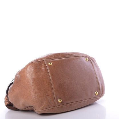Miu Miu Vitello Lux Mini Bow Bag Brown 4 of 14