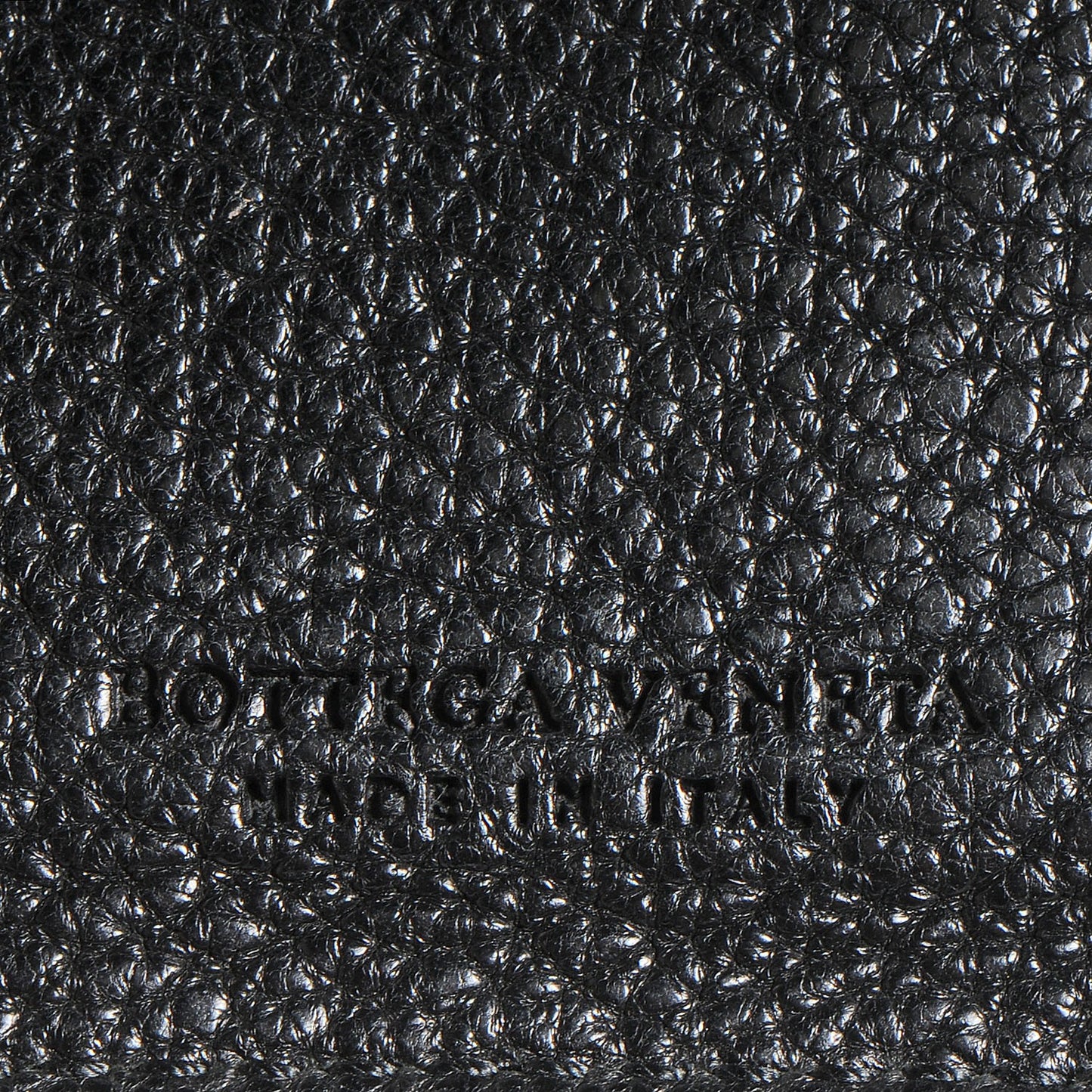 Goatskin Intrecciato Wallet With Chain Nero Black