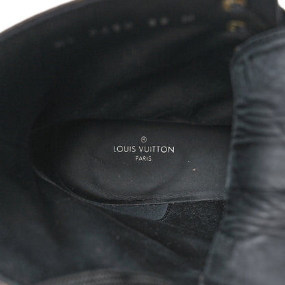 Louis Vuitton Calfskin Monogram Wonderland Flat Ranger Boots 39 Black 7 of 8