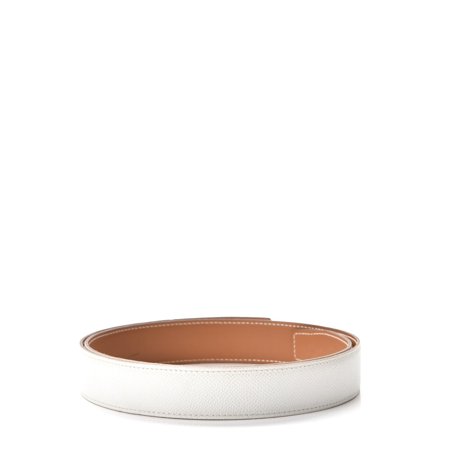 Chamonix Epsom Reversible 32mm Belt Strap 95 Gold Blanc