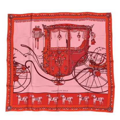 Hermes Silk Coupe De Gala Scarf 90 Rose Pale Rouge Fuchsia 1 of 6
