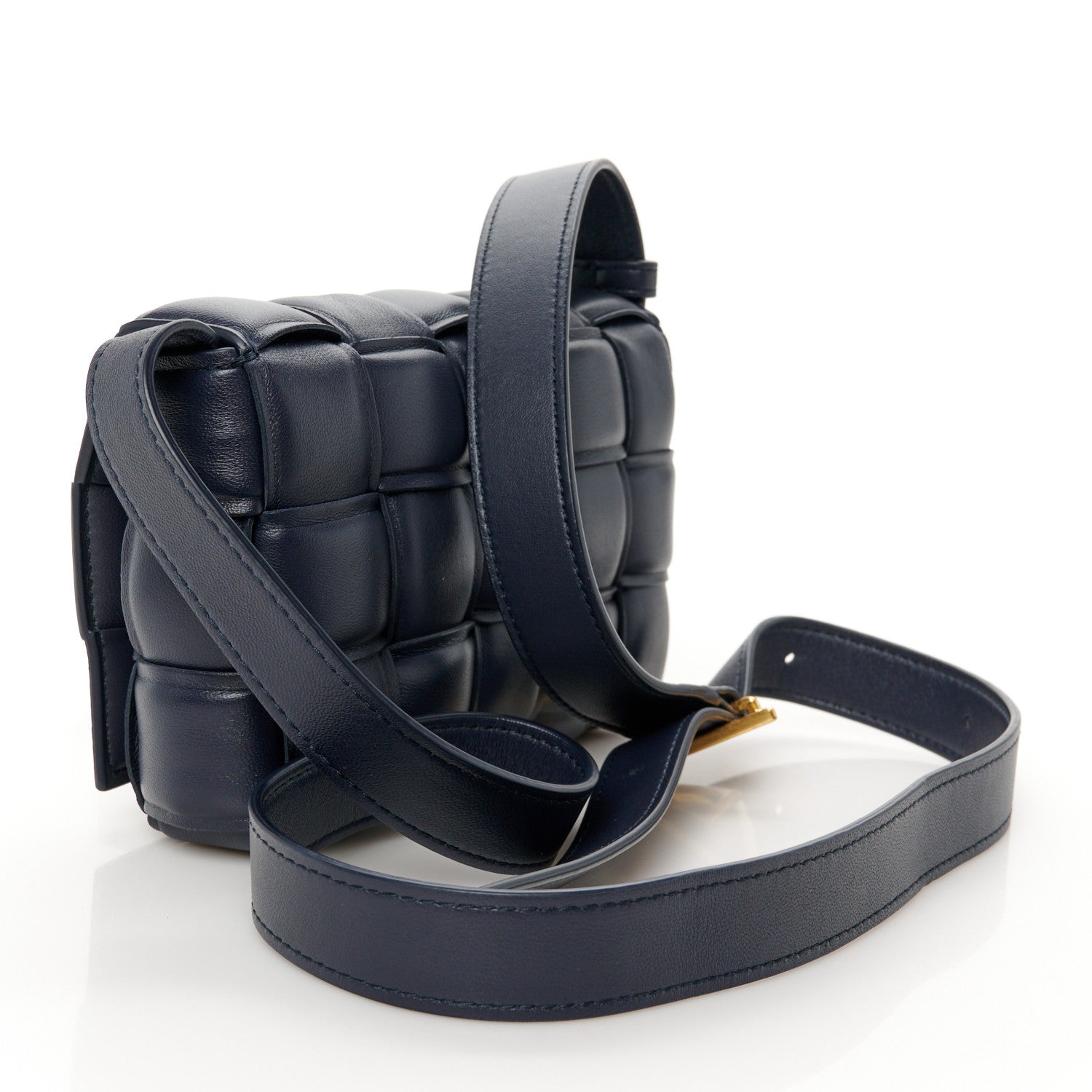 Bottega Veneta Nappa Maxi Intreccio Small Padded Cassette Crossbody Bag Deep Blue 2 of 11