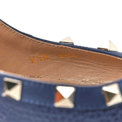 Valentino Garavani Pebbled Calfskin Rockstud Half D'Orsay Slingback 85mm Pumps 38 Pure Blue 8 of 9