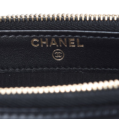 Chanel Caviar Quilted CC Filigree Clutch With Chain Black 7 of 13
