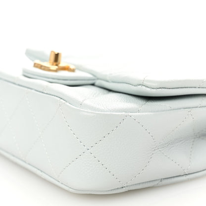Chanel Caviar Quilted Mini Sweetheart Flap Light Blue 10 of 10