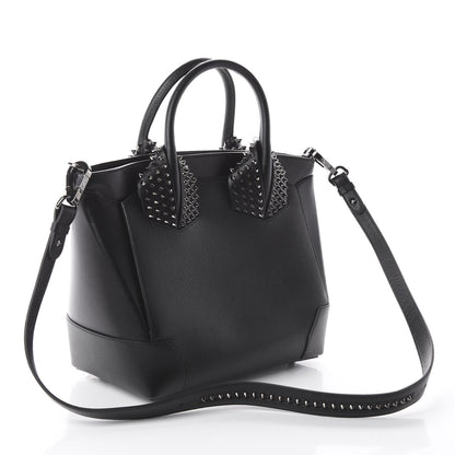 Christian Louboutin Grained Calfskin Studded Large Eloise Satchel Black 2 of 8