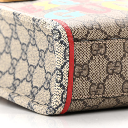 Gucci GG Supreme Monogram Exquisite Mini Vertical Tote Beige Ebony Blue Crop Live Red 9 of 13