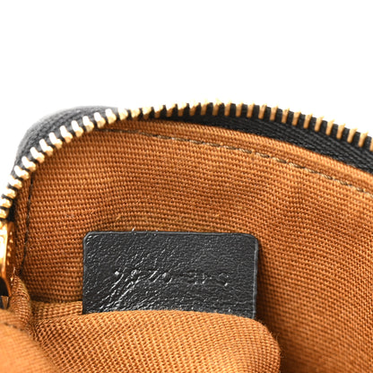 Celine Triomphe Canvas Logo Coin and Card Pouch With Hook Black 6 of 10