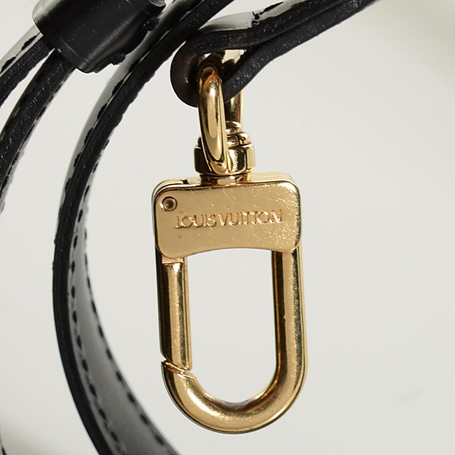 Leather Adjustable Shoulder Strap Black