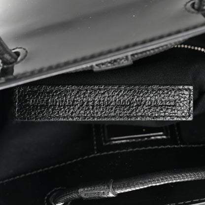 Balenciaga Patent Calfskin Logo Shopping Tote XXS Black 7 of 13