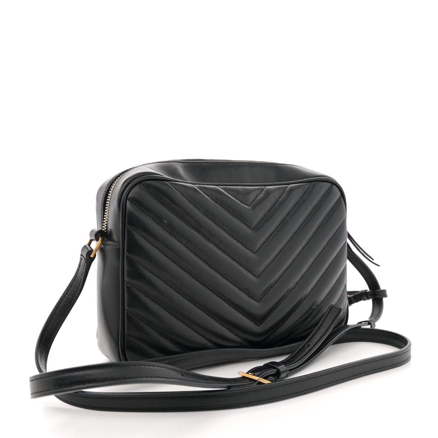 Calfskin Matelasse Monogram Lou Camera Bag Black