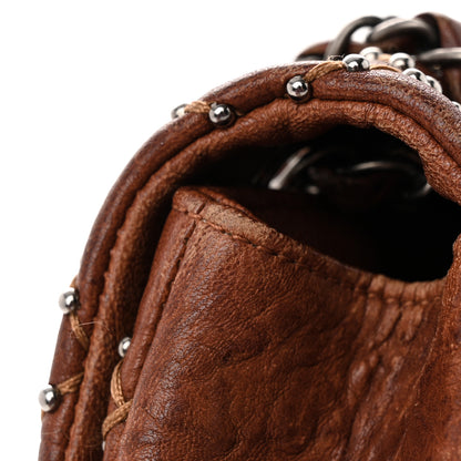 Chanel Crumpled Lambskin Studded Paris Dallas Flap Bag Brown 18 of 18