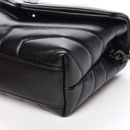 Saint Laurent Calfskin Y Quilted Monogram Toy Loulou Crossbody Bag Black 9 of 11