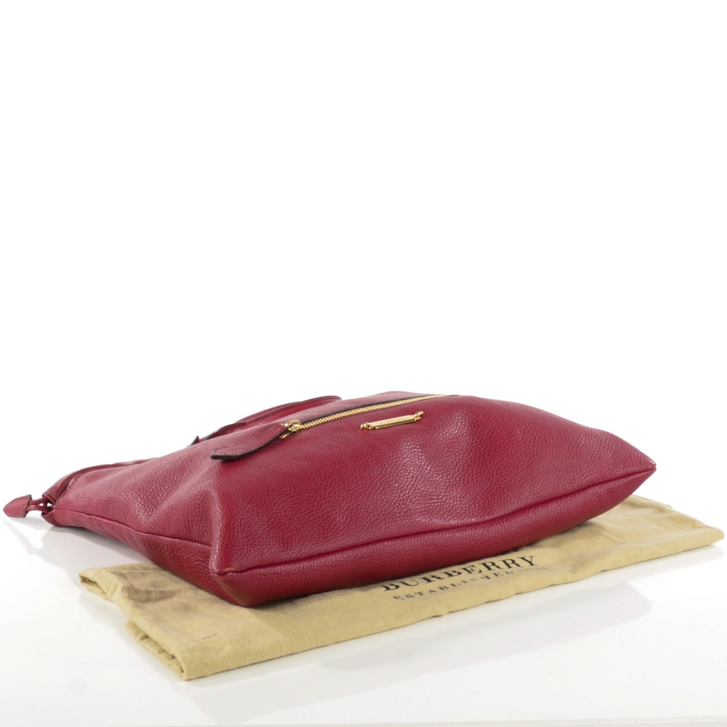 Soft Calfskin House Check Big Crush Tote Red