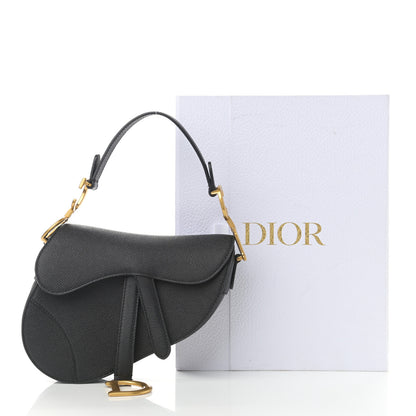 Christian Dior Grained Calfskin Mini Saddle Bag Black 9 of 9