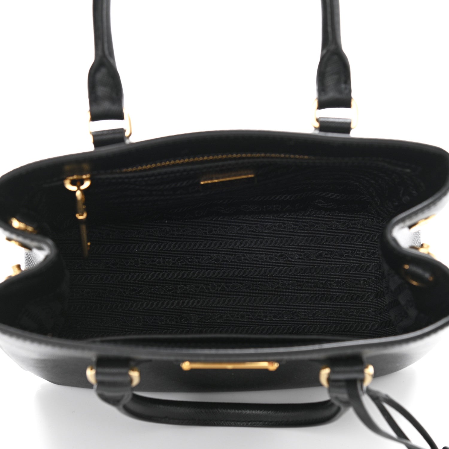 Prada Saffiano Lux Micro Galleria Shoulder Bag Black 4 of 10