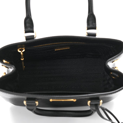 Prada Saffiano Lux Micro Galleria Shoulder Bag Black 4 of 10