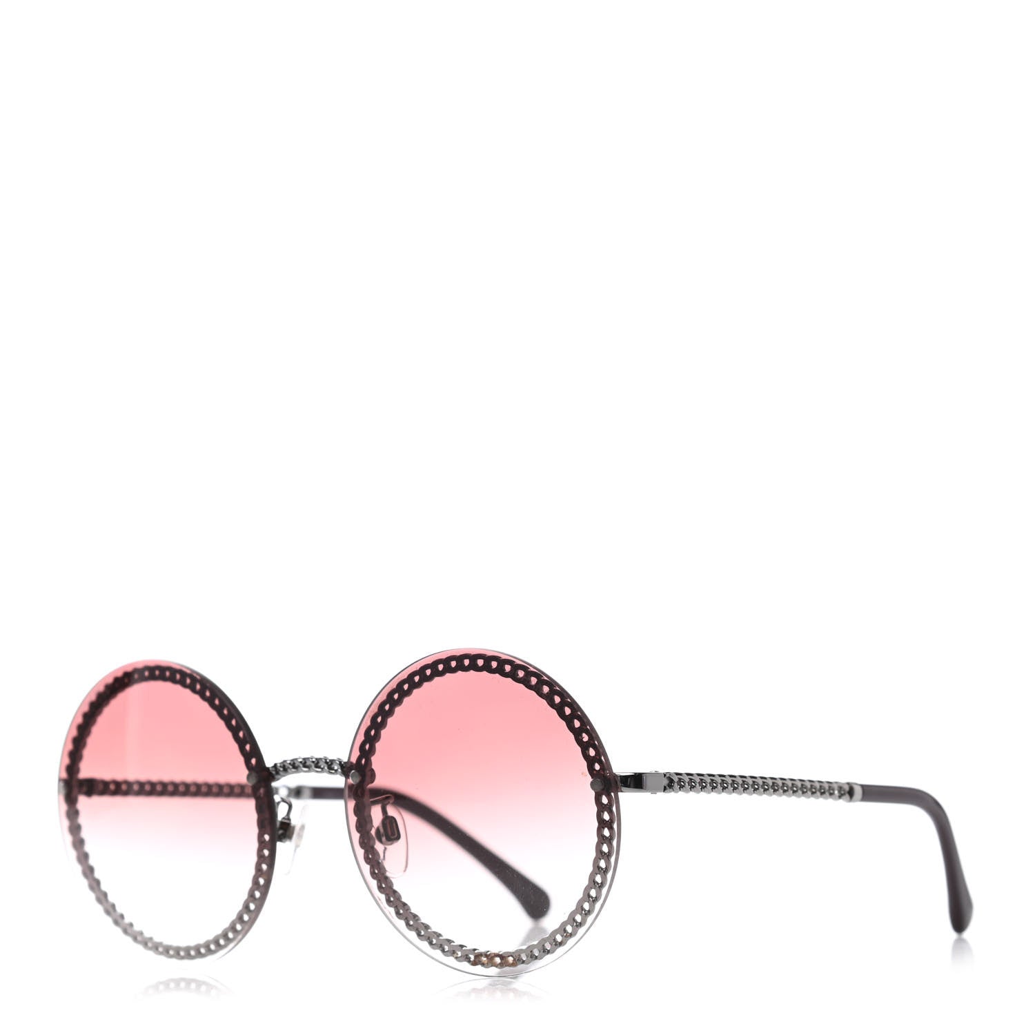 Chanel Chain Round Sunglasses 4245 Pink Silver 2 of 5