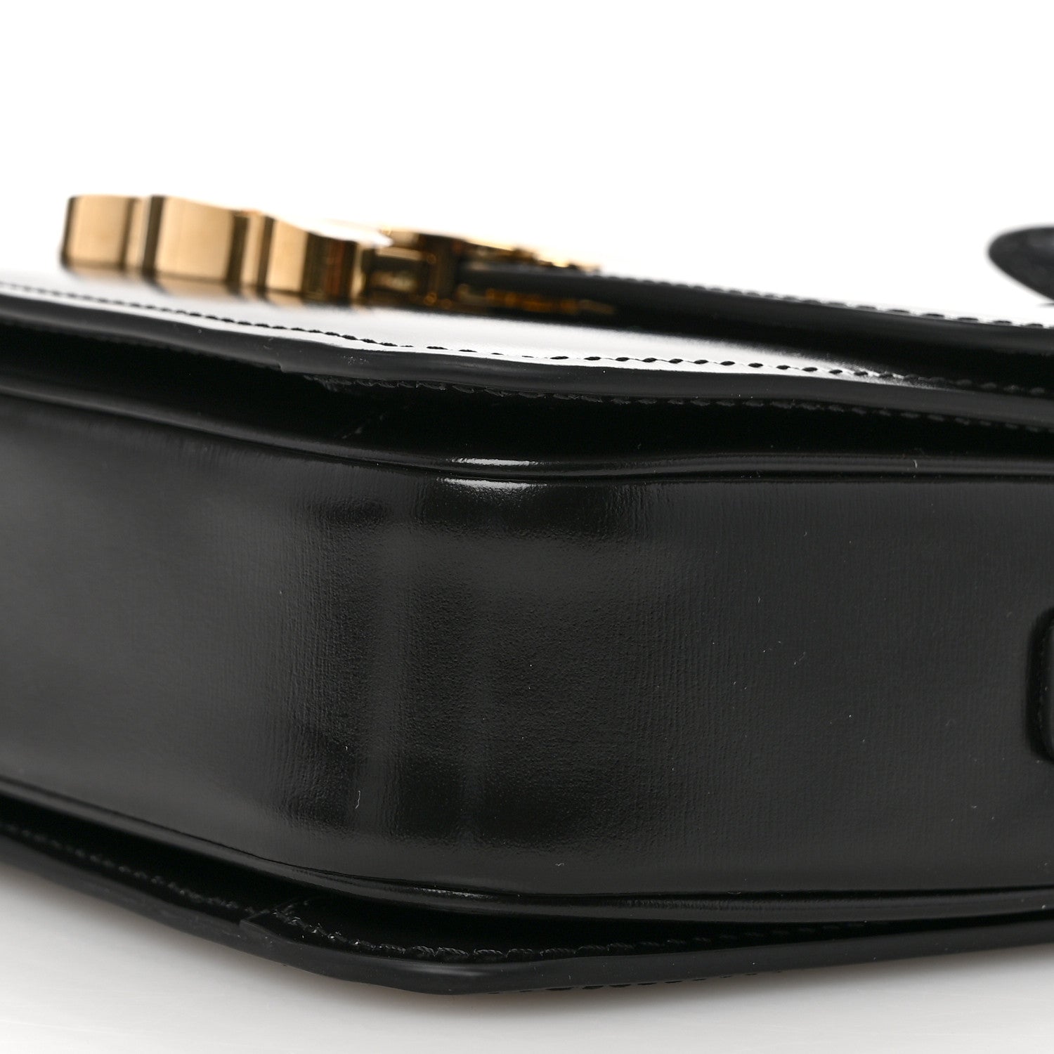 Celine Shiny Calfskin Teen Triomphe Black 10 of 10