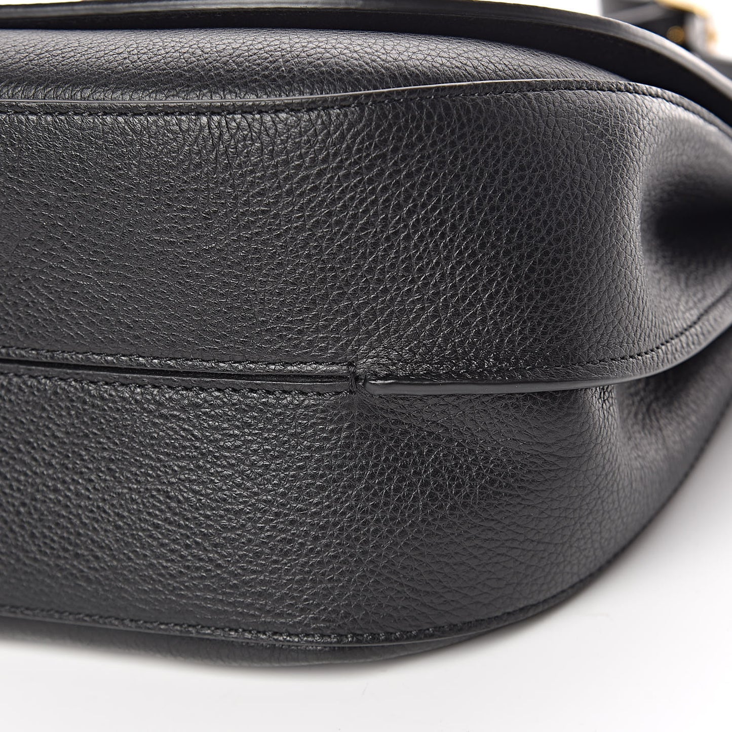 Small Classic Grain Calfskin Amberley Satchel Black