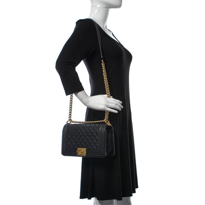 Chanel Caviar Quilted Medium Boy Flap Black 2 of 10