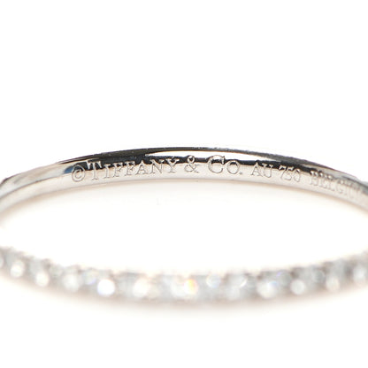 Tiffany 18K White Gold Diamond Metro Band Ring 49 5 4 of 5