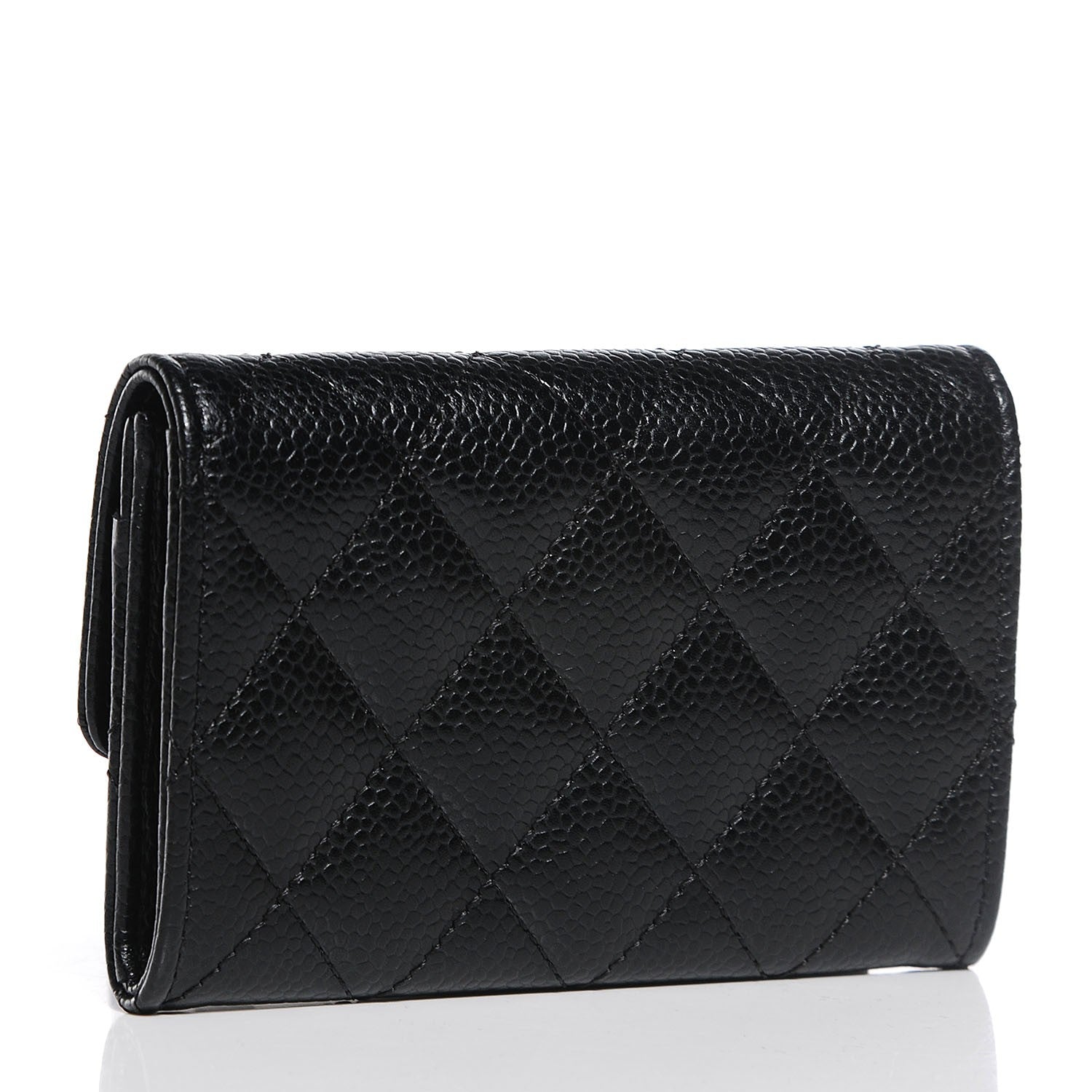 Chanel Caviar Quilted Flap Card Holder Black 2 of 9