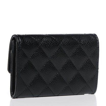 Chanel Caviar Quilted Flap Card Holder Black 2 of 9