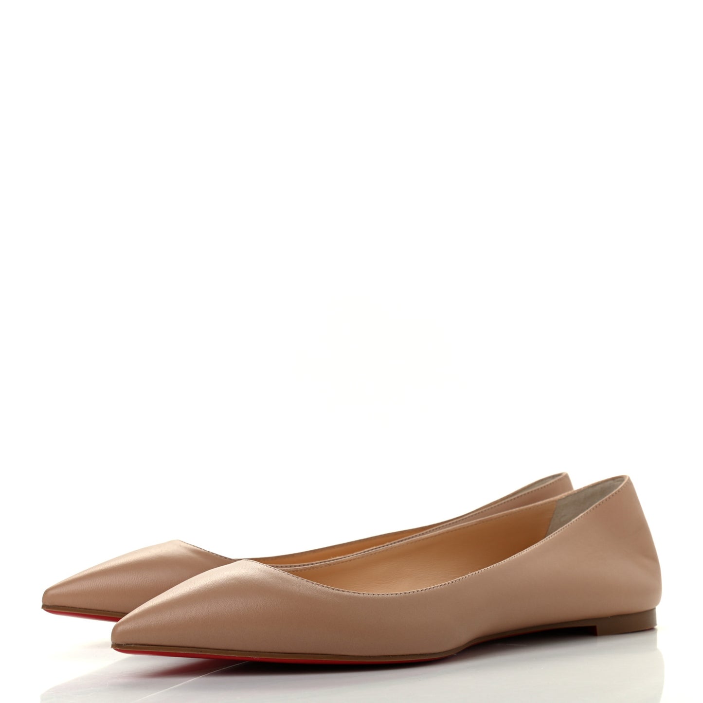 Shiny Nappa Ballalla Flats 40.5 Nude