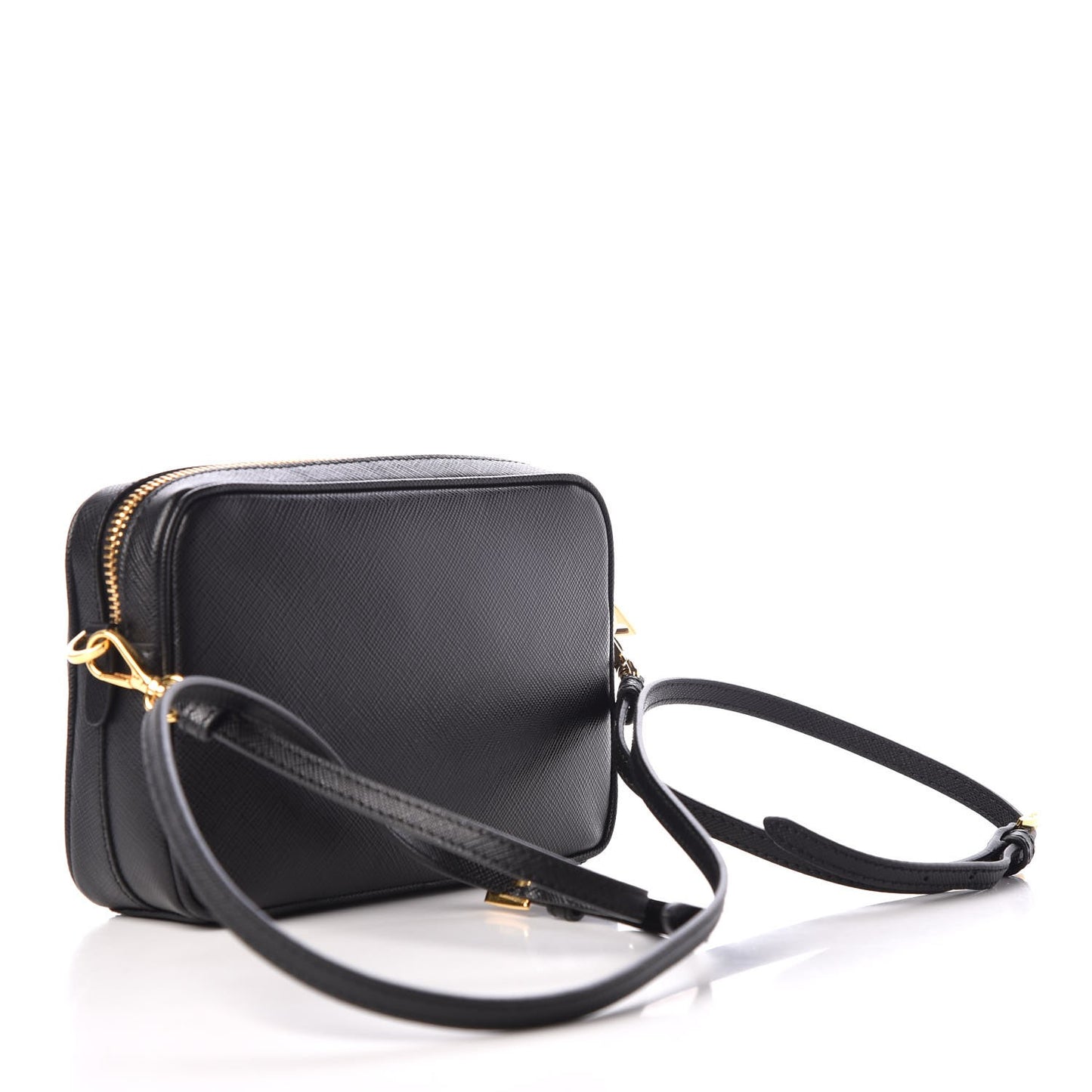 Saffiano Small Camera Crossbody Bag Black