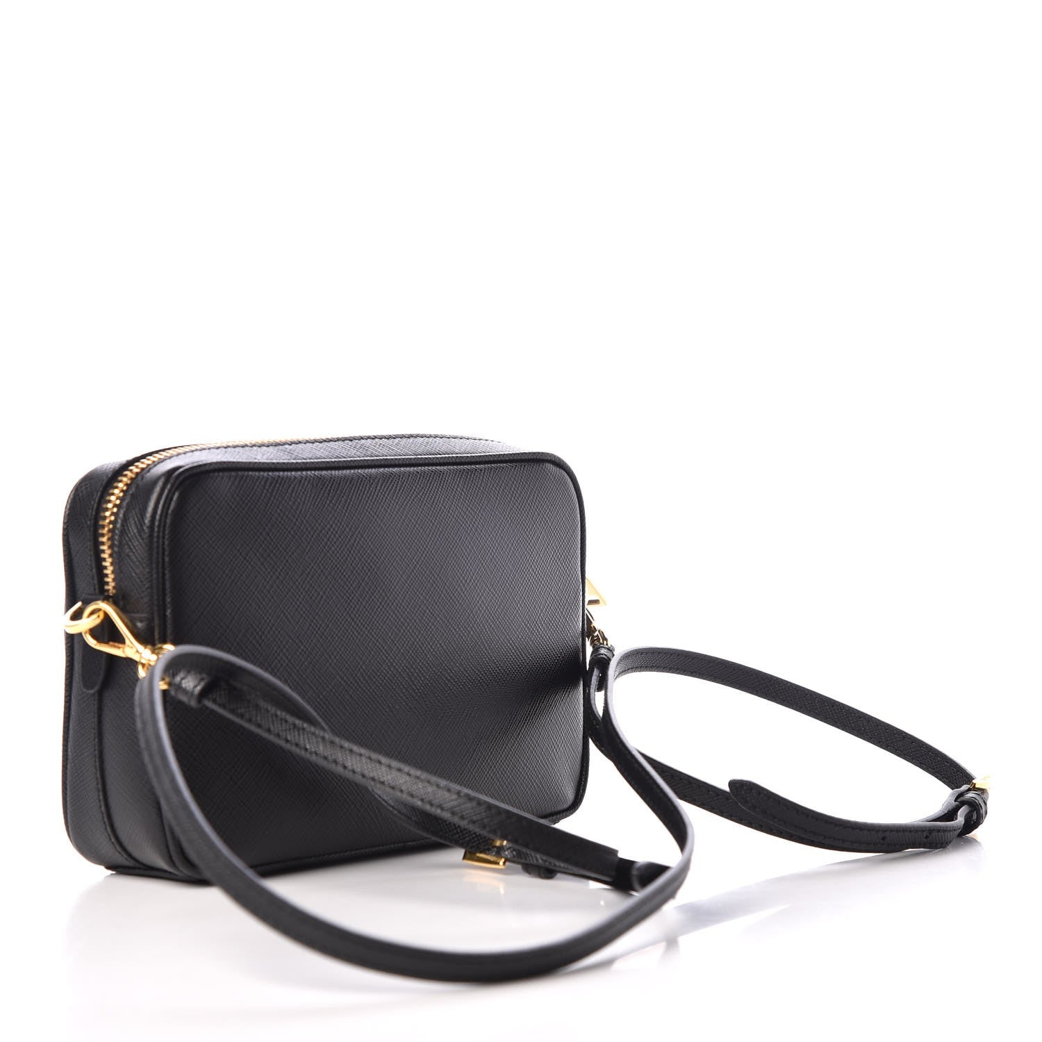 Prada Saffiano Small Camera Crossbody Bag Black 3 of 8