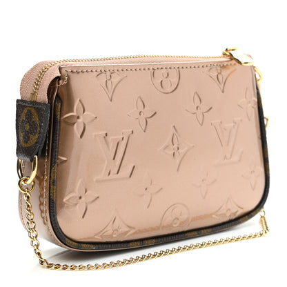Louis Vuitton Metallic Vernis Mini Pochette Accessories Rose Gold 3 of 6