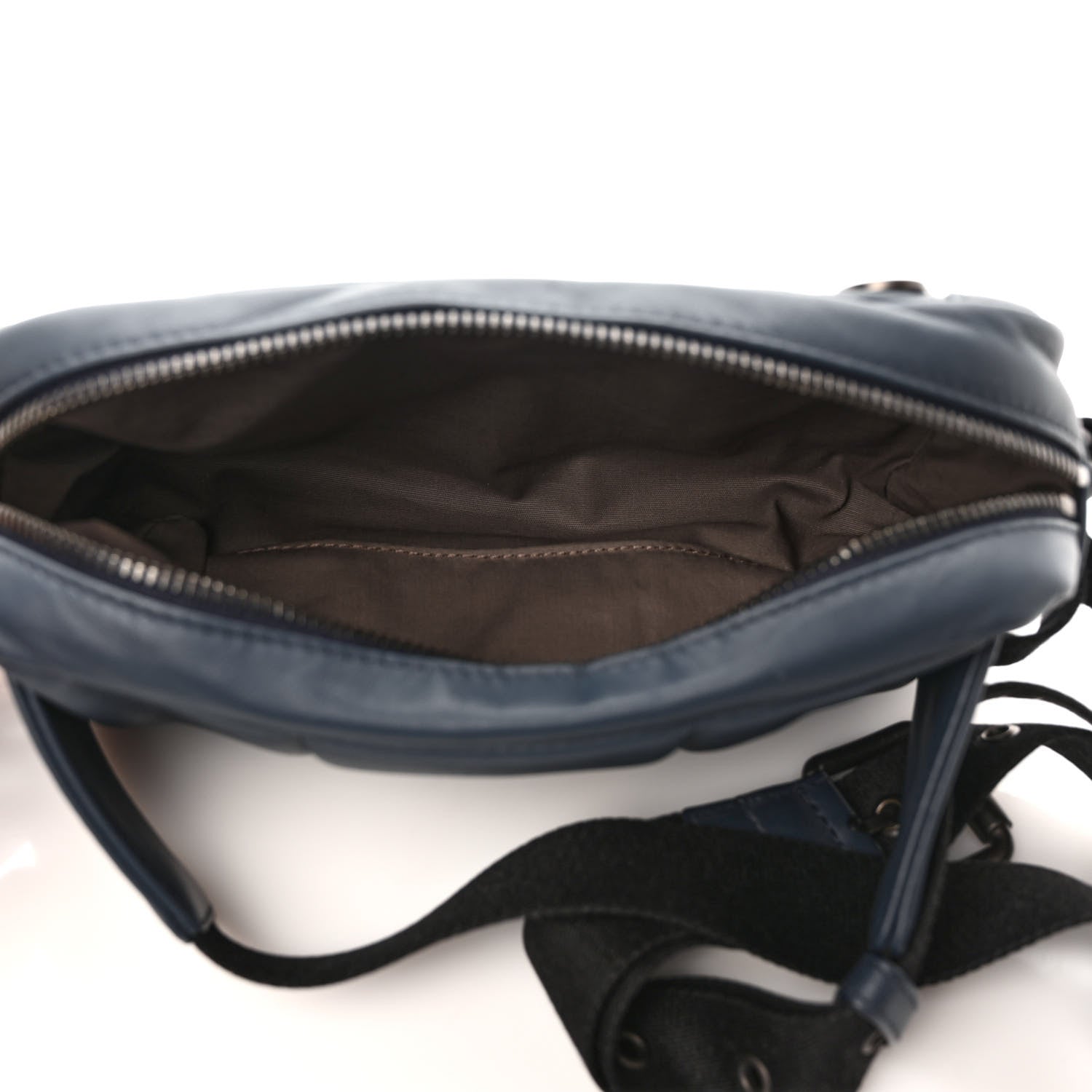 Bottega Veneta Calfskin Intrecciato Belt Bag Blue 4 of 8