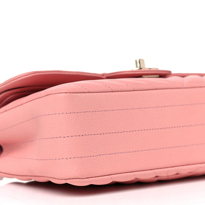 Chanel Caviar Chevron Quilted Small Double Flap Pink 8 of 10