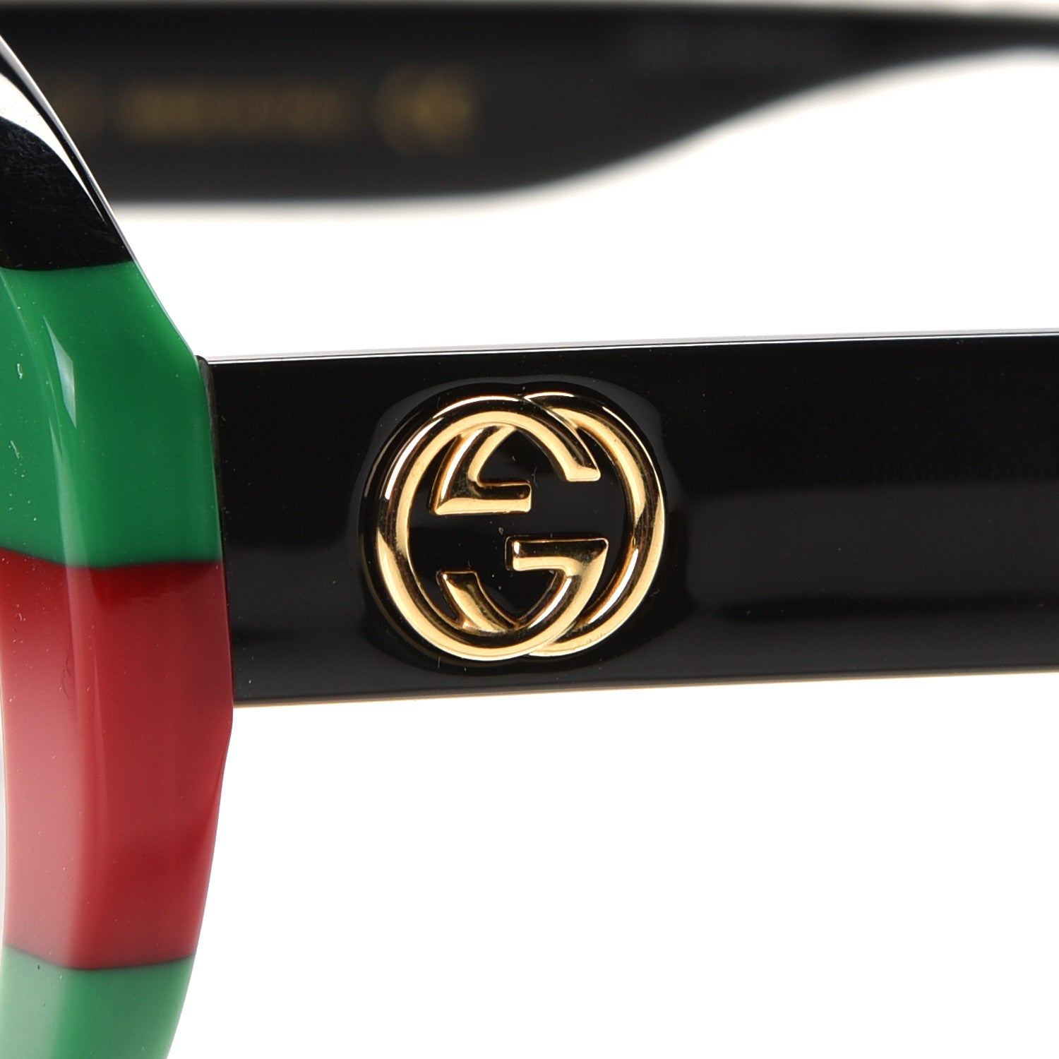 Gucci Round Web Sunglasses GG0279SA Black Green 4 of 7