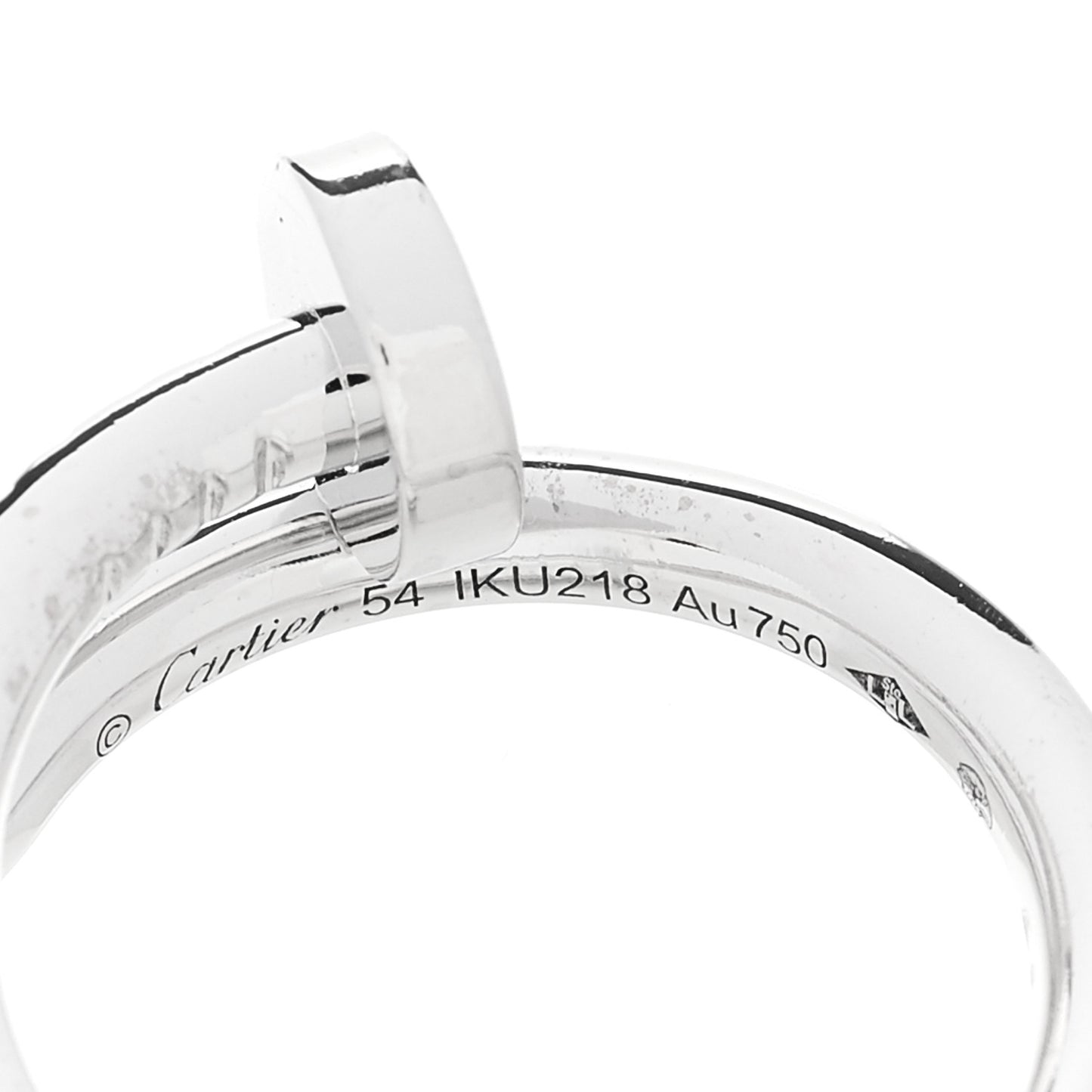 18K White Gold Juste Un Clou Ring 54 6.75
