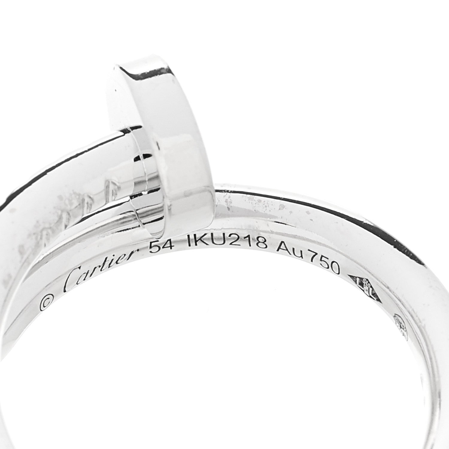 Cartier 18K White Gold Juste Un Clou Ring 54 6.75 5 of 6