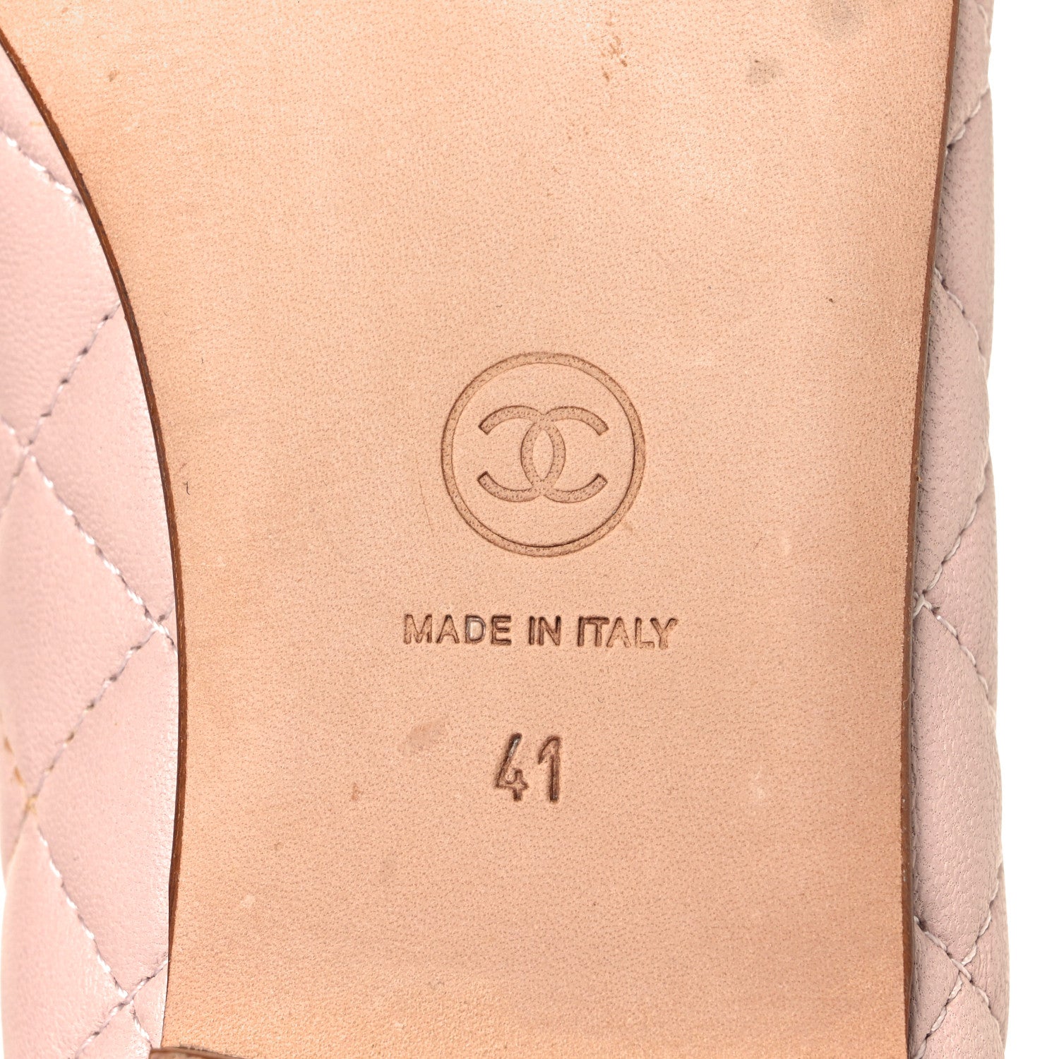 Chanel Lambskin Quilted Cap Toe Ballerina Flats 41 Light Pink 6 of 8