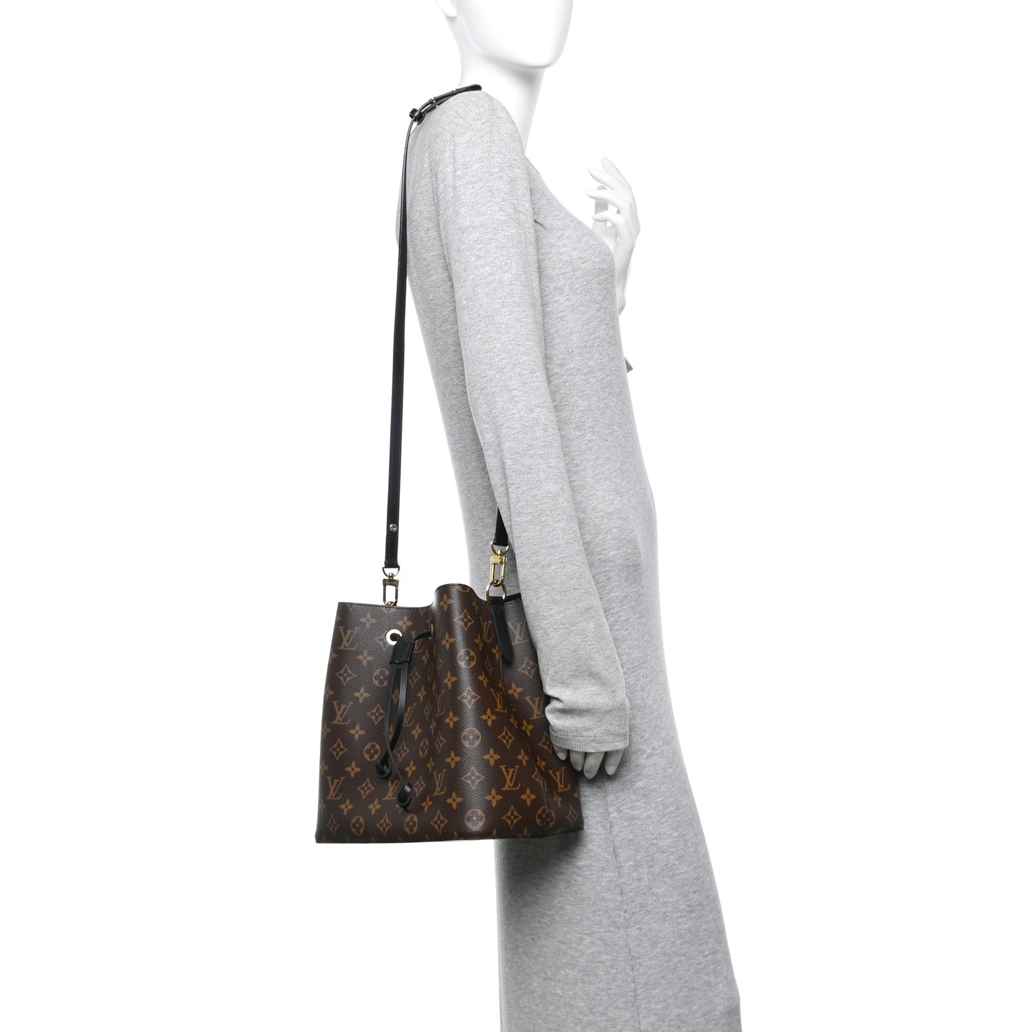 Louis Vuitton Monogram Neonoe MM Black 2 of 12