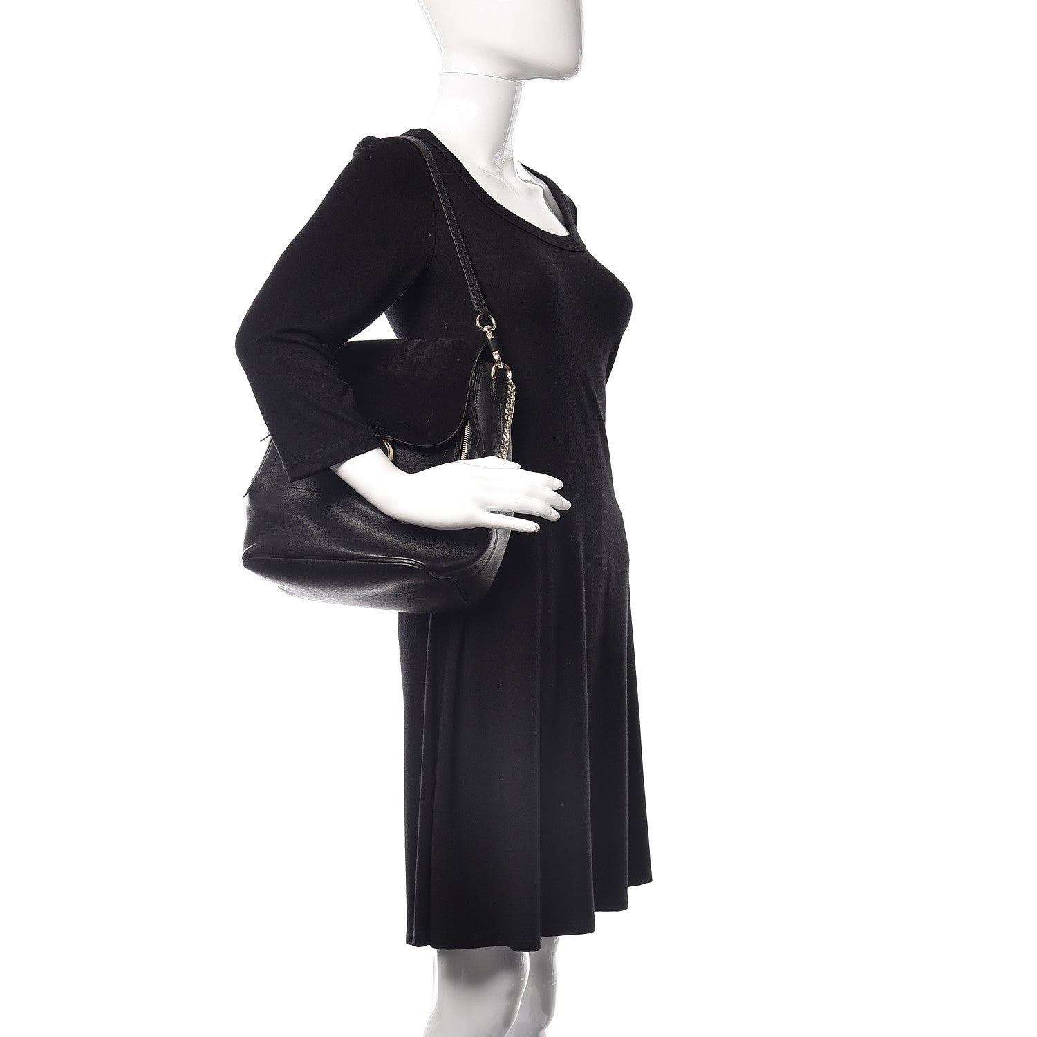 Chloe Suede Calfskin Medium Faye Backpack Black 2 of 17