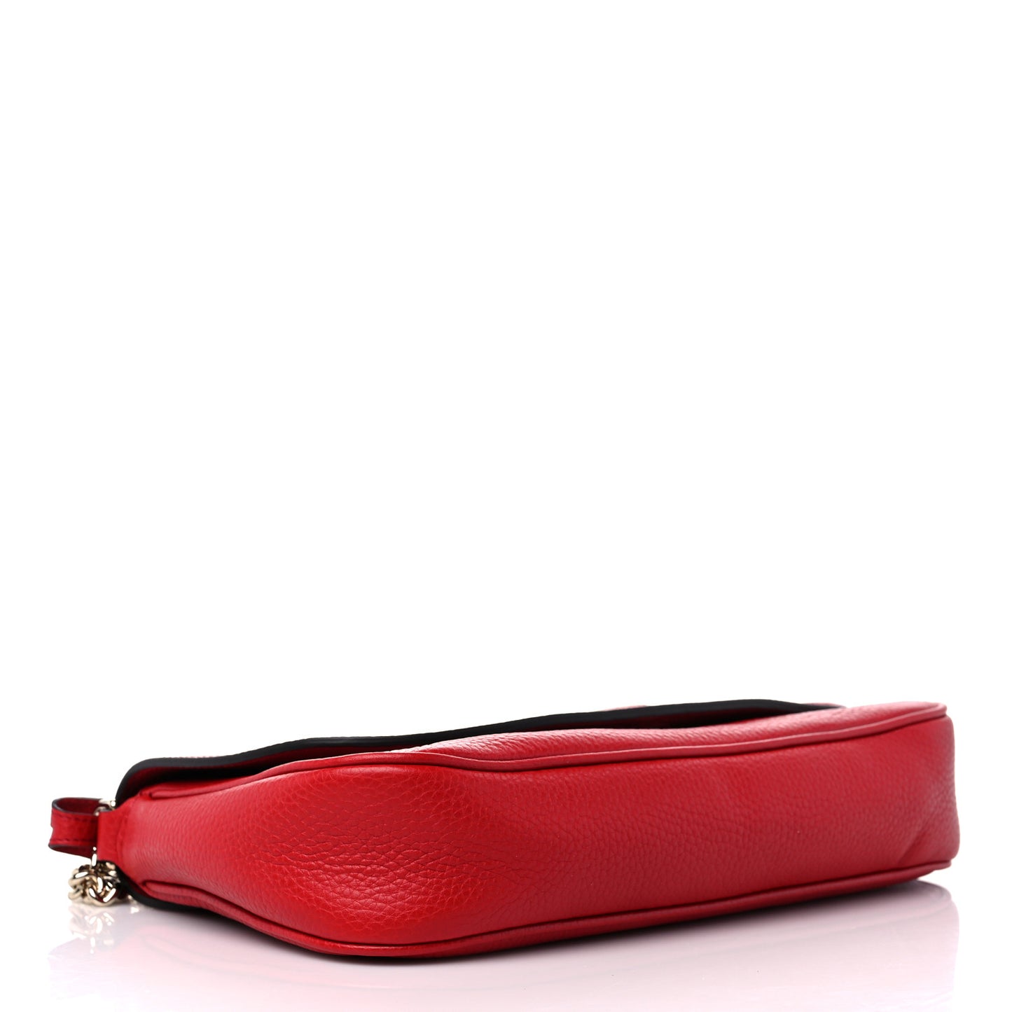 Pebbled Calfskin Medium Soho Flap Crossbody Vibrant Red