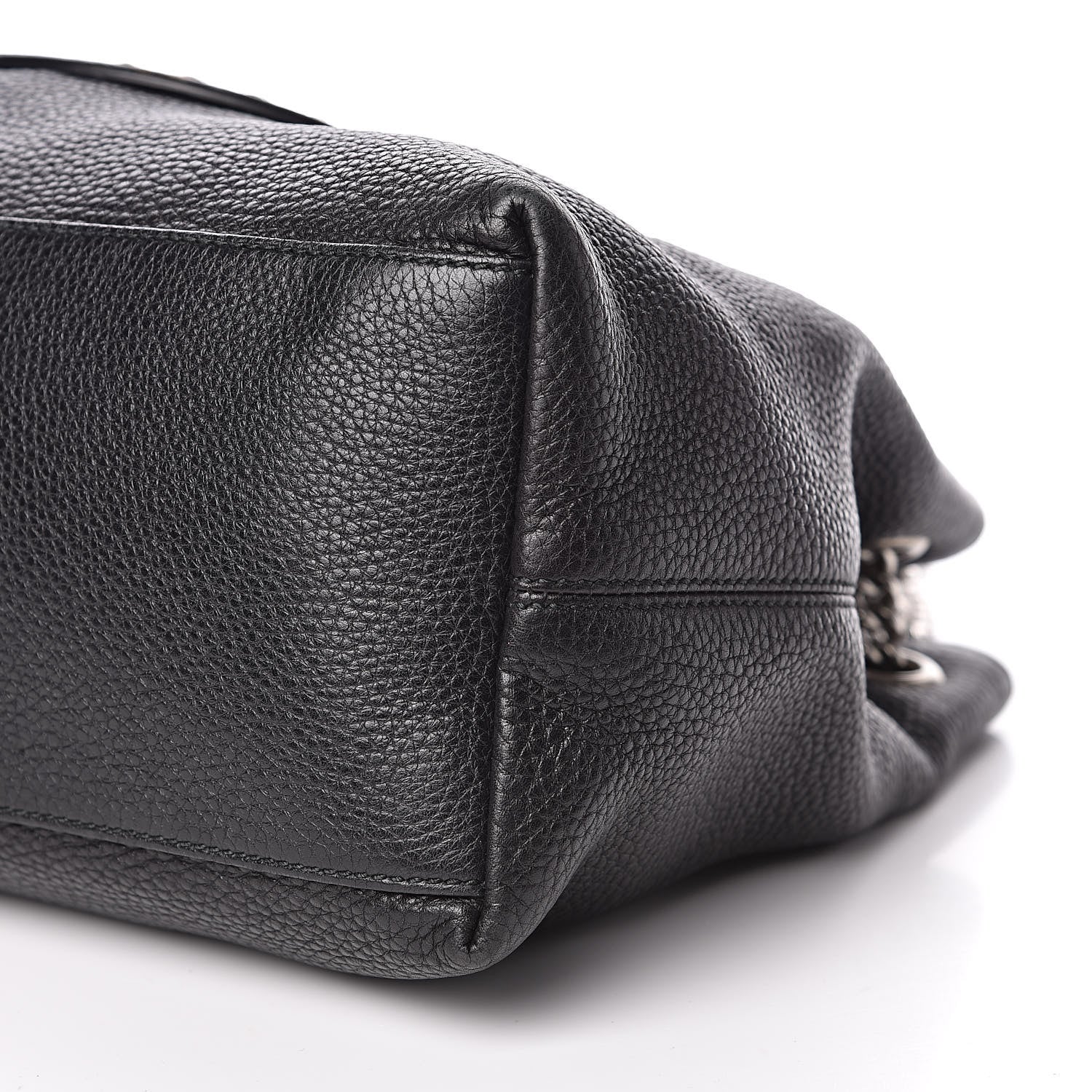 Gucci Pebbled Calfskin Studded Medium Soho Chain Shoulder Bag Black 9 of 10