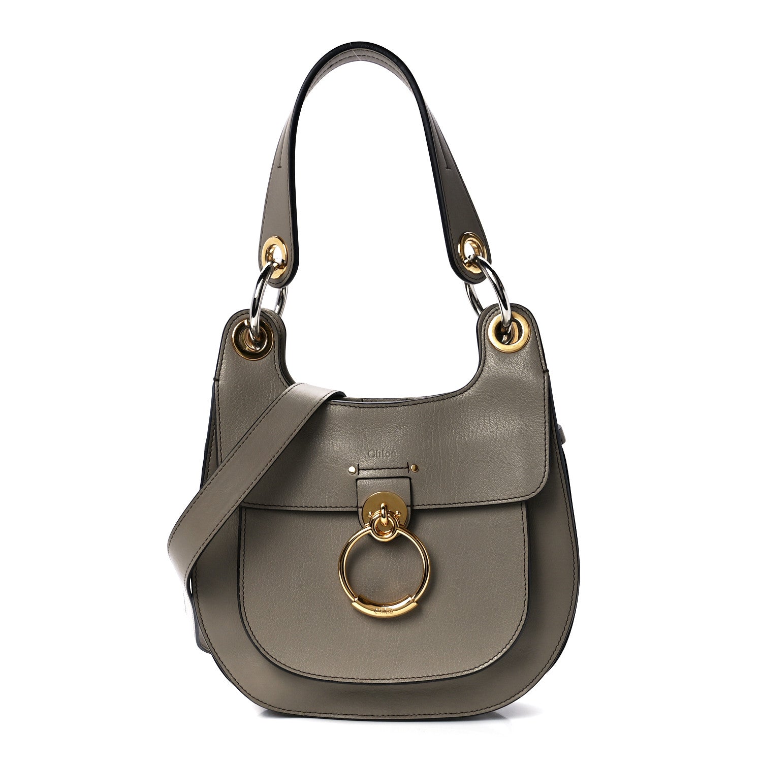 Chloe Calfskin Medium Tess Hobo Motty Grey 1 of 11