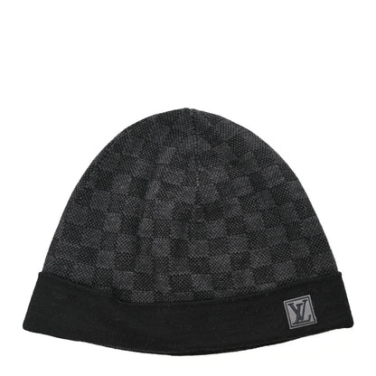 Louis Vuitton Wool Bonnet Petit Damier Graphite Beanie Hat 1 of 4