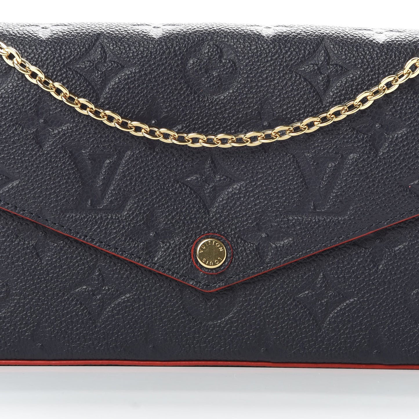 Empreinte Pochette Felicie Chain Wallet Marine Rouge