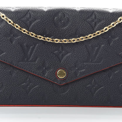 Louis Vuitton Empreinte Pochette Felicie Chain Wallet Marine Rouge 10 of 12