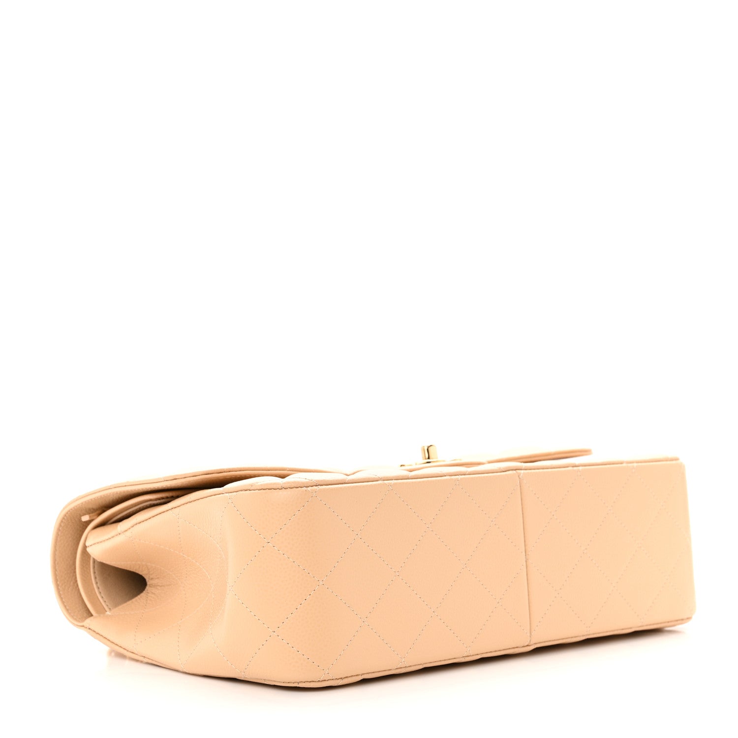 Chanel Caviar Quilted Jumbo Double Flap Light Beige 4 of 11