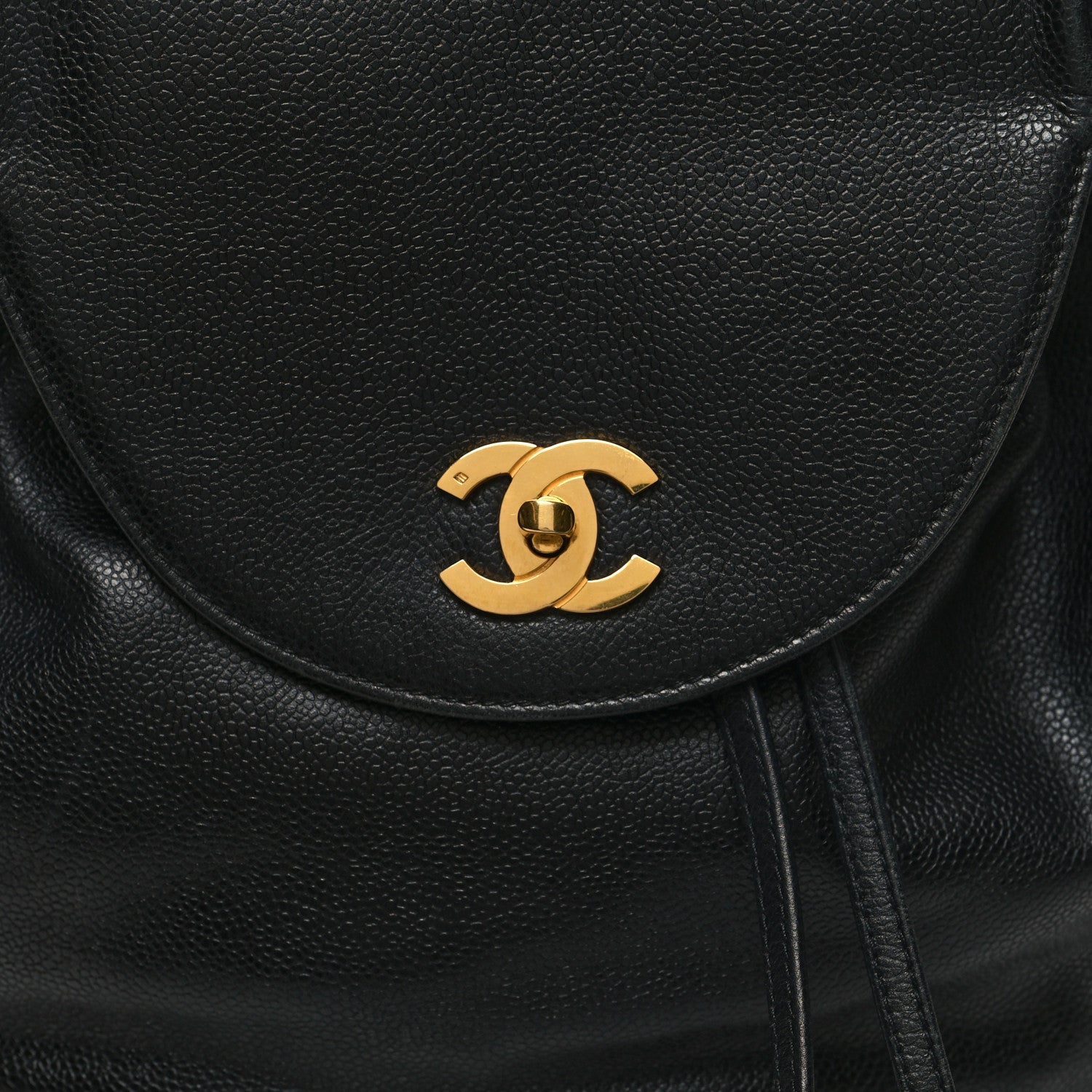 Chanel Caviar CC Backpack Black 10 of 12