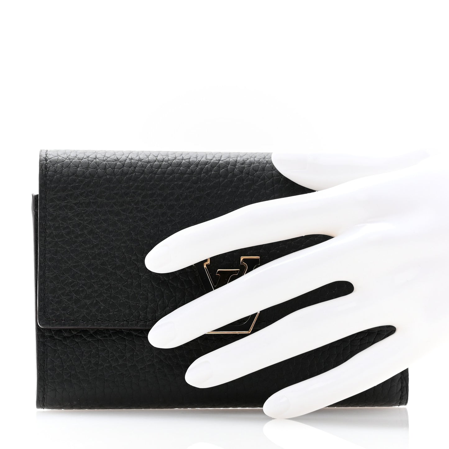Taurillon Capucines Compact Wallet Black